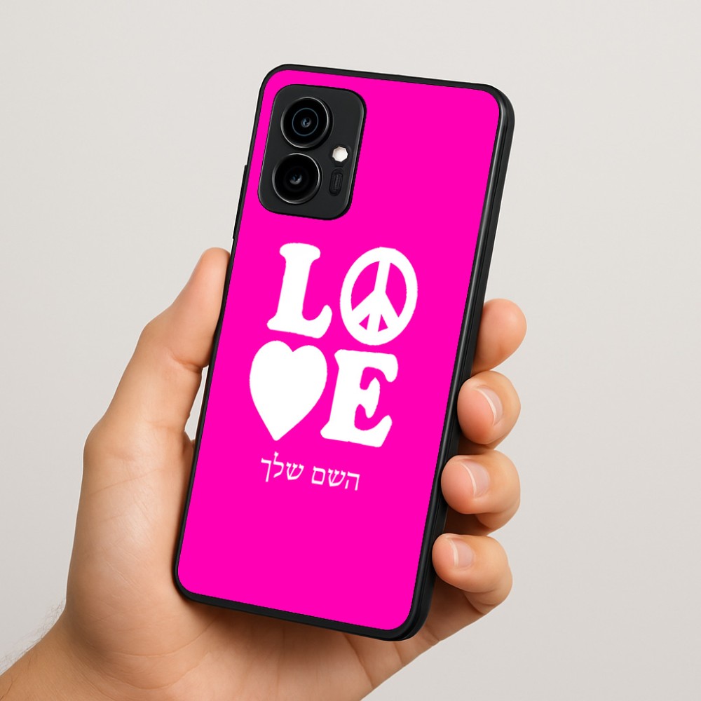 כיסוי בעיצוב אישי עם השם שלך לדגם - Motorola Edge 70 5G בעיצוב אהבה