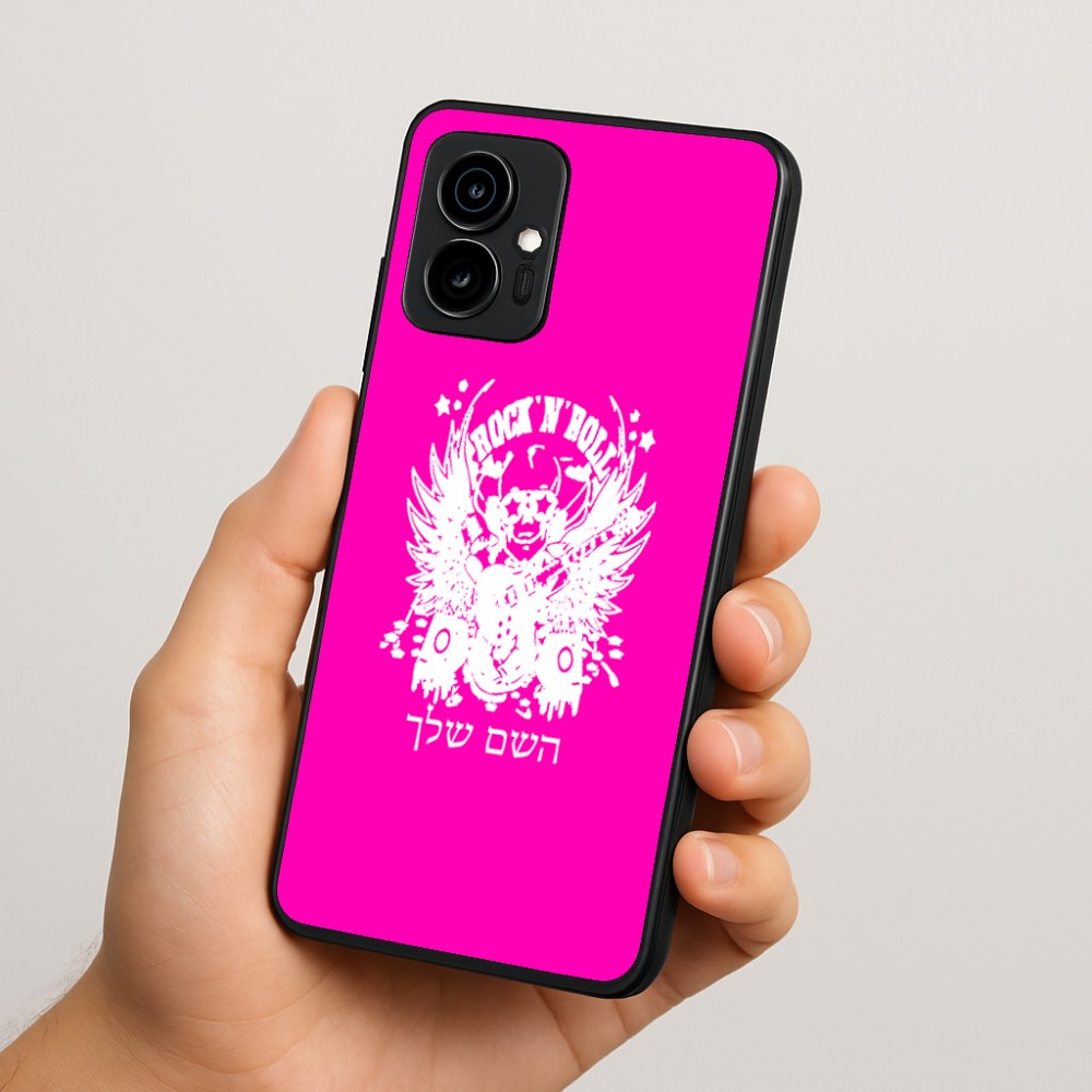כיסוי בעיצוב אישי עם השם שלך לדגם - Motorola Edge 70 5G בעיצוב רוקנרול