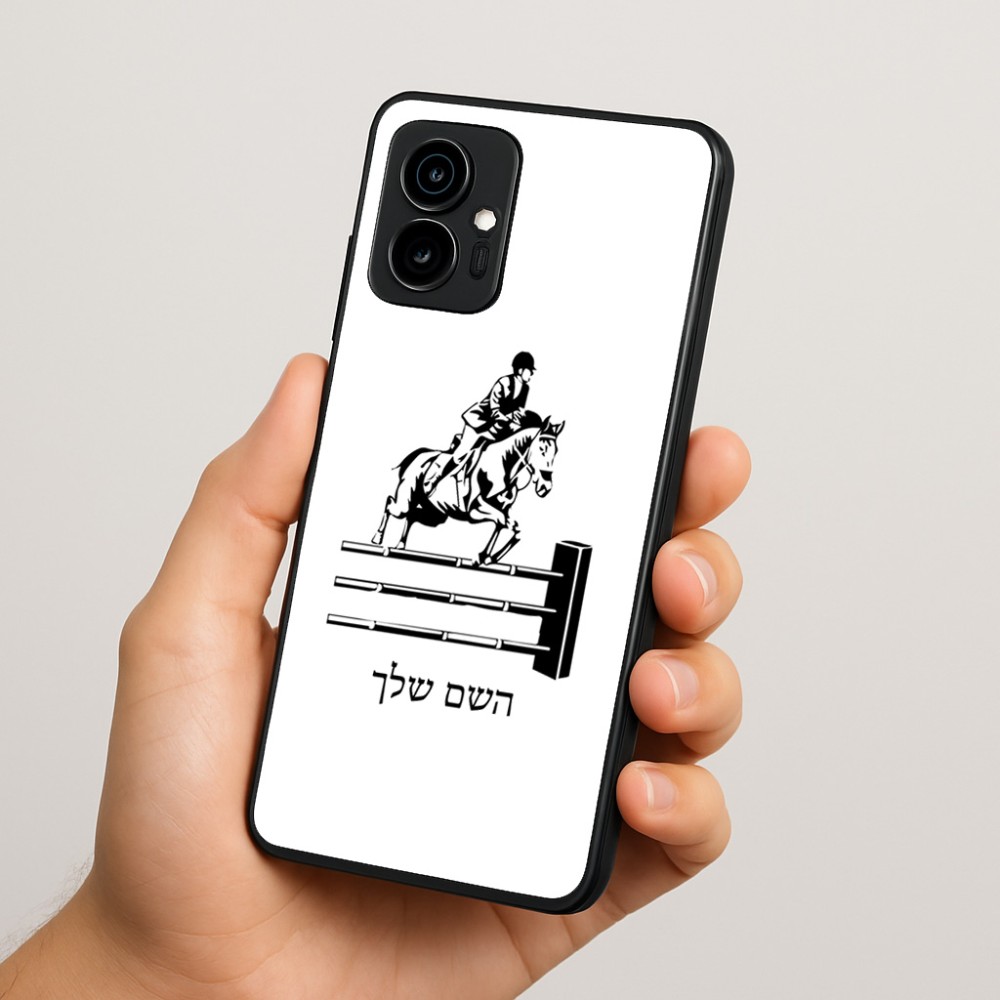 כיסוי בעיצוב אישי עם השם שלך לדגם - Motorola Edge 70 5G בעיצוב רוכב סוסים