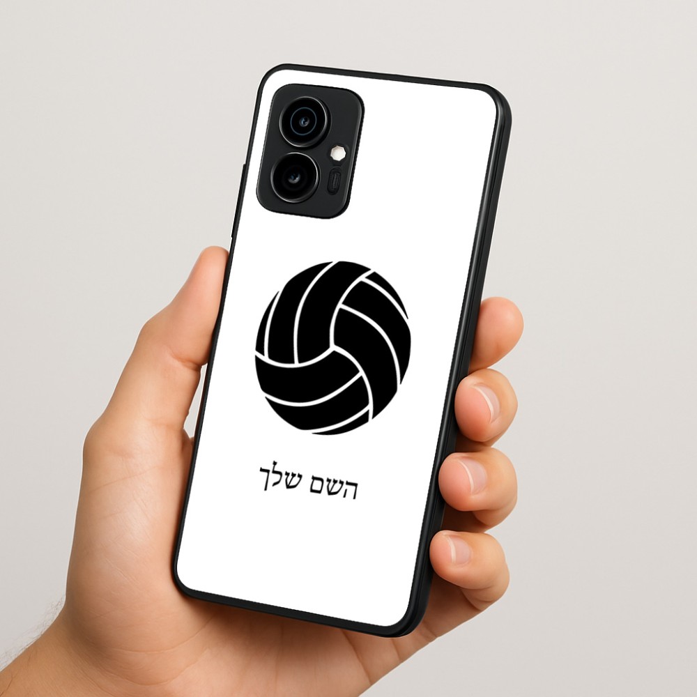 כיסוי בעיצוב אישי עם השם שלך לדגם - Motorola Edge 70 5G בעיצוב כדור כדורעף
