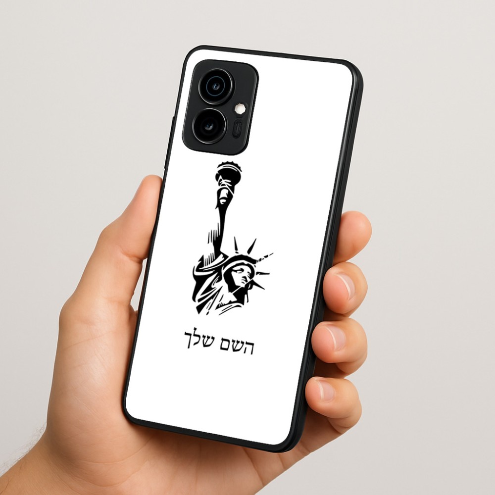 כיסוי בעיצוב אישי עם השם שלך לדגם - Motorola Edge 70 5G בעיצוב פסל החירות