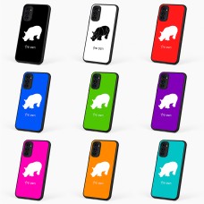כיסוי בעיצוב אישי עם השם שלך לדגם - Motorola G96 בעיצוב קרנף