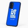 כיסוי בעיצוב אישי עם השם שלך לדגם - Motorola G96 בעיצוב לנשק את החברה שלי