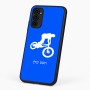 כיסוי בעיצוב אישי עם השם שלך לדגם - Motorola G96 בעיצוב רוכב אופניים