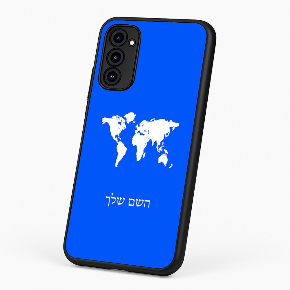 כיסוי בעיצוב אישי עם השם שלך לדגם - Motorola G96 בעיצוב מפת העולם
