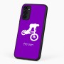 כיסוי בעיצוב אישי עם השם שלך לדגם - Motorola G96 בעיצוב רוכב אופניים