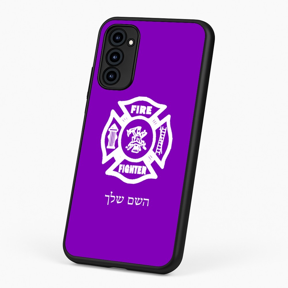 כיסוי בעיצוב אישי עם השם שלך לדגם - Motorola G96 בעיצוב כבאי - תגית