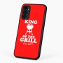 כיסוי בעיצוב אישי עם השם שלך לדגם - Motorola G96 בעיצוב מלך הגריל