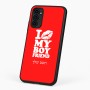 כיסוי בעיצוב אישי עם השם שלך לדגם - Motorola G96 בעיצוב נשקי את חבר שלי