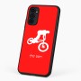 כיסוי בעיצוב אישי עם השם שלך לדגם - Motorola G96 בעיצוב רוכב אופניים