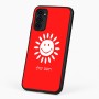 כיסוי בעיצוב אישי עם השם שלך לדגם - Motorola G96 בעיצוב שמש