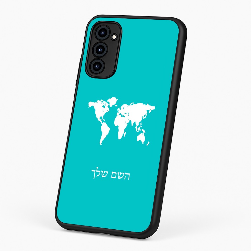 כיסוי בעיצוב אישי עם השם שלך לדגם - Motorola G96 בעיצוב מפת העולם