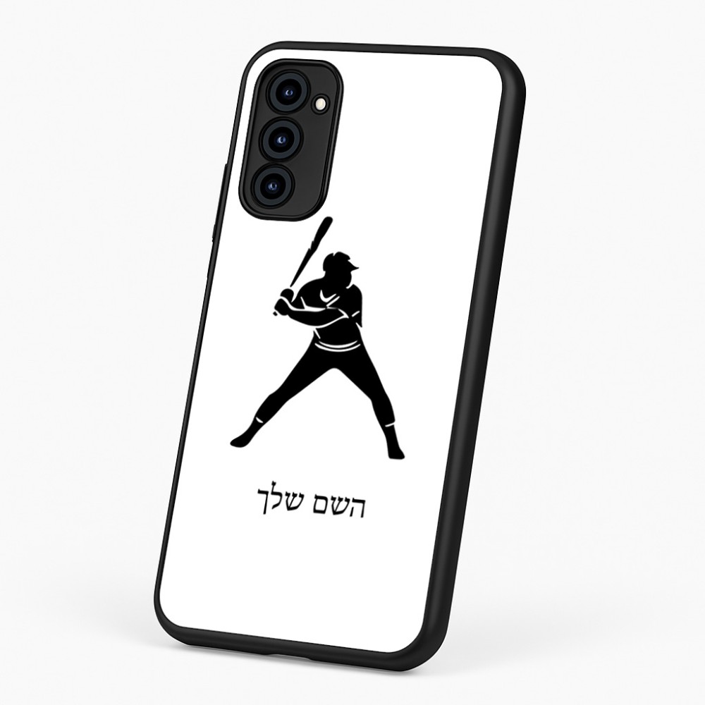 כיסוי בעיצוב אישי עם השם שלך לדגם - Motorola G96 בעיצוב שחקן בייסבול