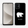 כיסוי בעיצוב אישי עם השם שלך לדגם - Motorola G96 בעיצוב דוב
