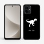 כיסוי בעיצוב אישי עם השם שלך לדגם - Motorola G96 בעיצוב דינוזאור