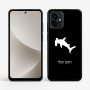 כיסוי בעיצוב אישי עם השם שלך לדגם - Motorola G96 בעיצוב כריש ראש פטיש