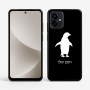 כיסוי בעיצוב אישי עם השם שלך לדגם - Motorola G96 בעיצוב פינגווין