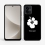 כיסוי בעיצוב אישי עם השם שלך לדגם - Motorola G96 בעיצוב פרח היביסקוס