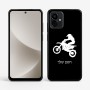 כיסוי בעיצוב אישי עם השם שלך לדגם - Motorola G96 בעיצוב מוטוקרוס