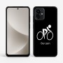 כיסוי בעיצוב אישי עם השם שלך לדגם - Motorola G96 בעיצוב אופניים אולימפיים