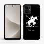 כיסוי בעיצוב אישי עם השם שלך לדגם - Motorola G96 בעיצוב שחקן פולו - סוס