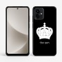כיסוי בעיצוב אישי עם השם שלך לדגם - Motorola G96 בעיצוב כתר מלכותי