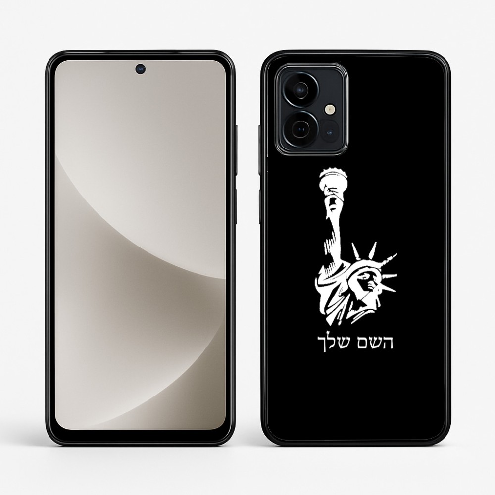 כיסוי בעיצוב אישי עם השם שלך לדגם - Motorola G96 בעיצוב פסל החירות