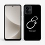 כיסוי בעיצוב אישי עם השם שלך לדגם - Motorola G96 בעיצוב סטטוסקופ רופא
