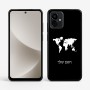 כיסוי בעיצוב אישי עם השם שלך לדגם - Motorola G96 בעיצוב מפת העולם