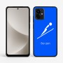כיסוי בעיצוב אישי עם השם שלך לדגם - Motorola G96 בעיצוב קפיצת סקי אולימפית
