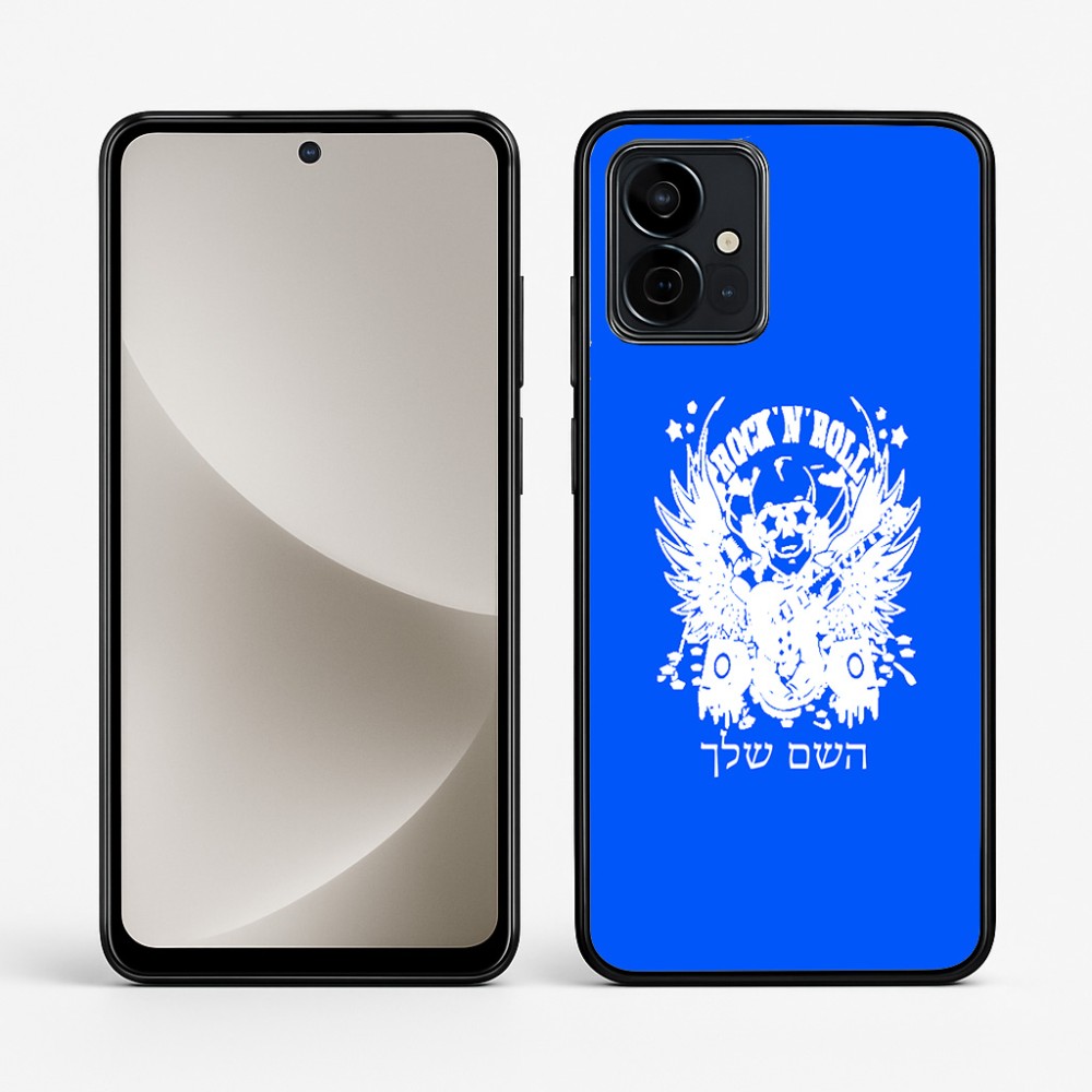 כיסוי בעיצוב אישי עם השם שלך לדגם - Motorola G96 בעיצוב רוקנרול