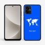 כיסוי בעיצוב אישי עם השם שלך לדגם - Motorola G96 בעיצוב מפת העולם