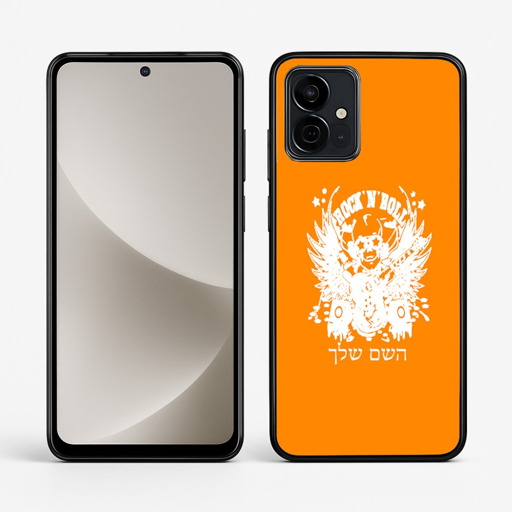 כיסוי בעיצוב אישי עם השם שלך לדגם - Motorola G96 בעיצוב רוקנרול