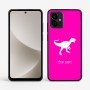 כיסוי בעיצוב אישי עם השם שלך לדגם - Motorola G96 בעיצוב דינוזאור