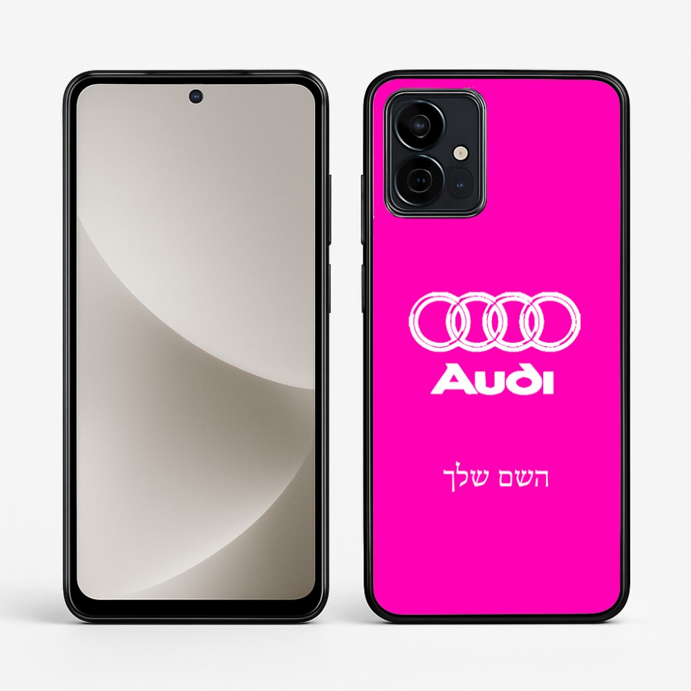 כיסוי בעיצוב אישי עם השם שלך לדגם - Motorola G96 בעיצוב אאודי
