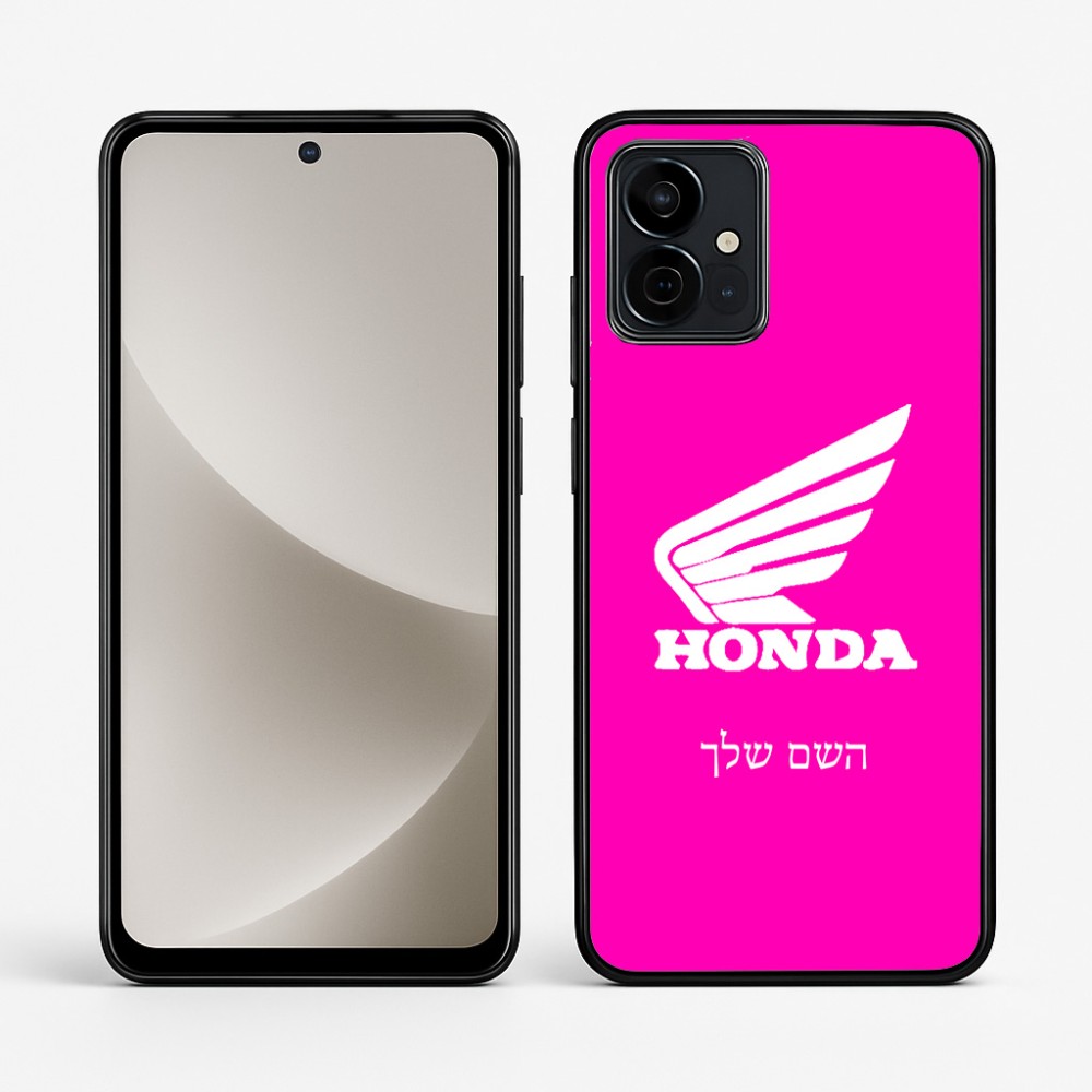 כיסוי בעיצוב אישי עם השם שלך לדגם - Motorola G96 בעיצוב הונדה