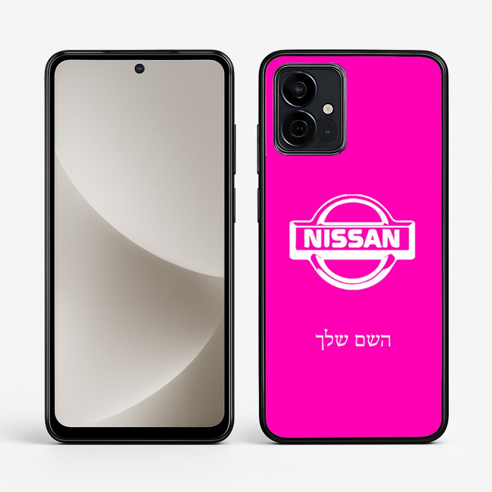כיסוי בעיצוב אישי עם השם שלך לדגם - Motorola G96 בעיצוב ניסאן