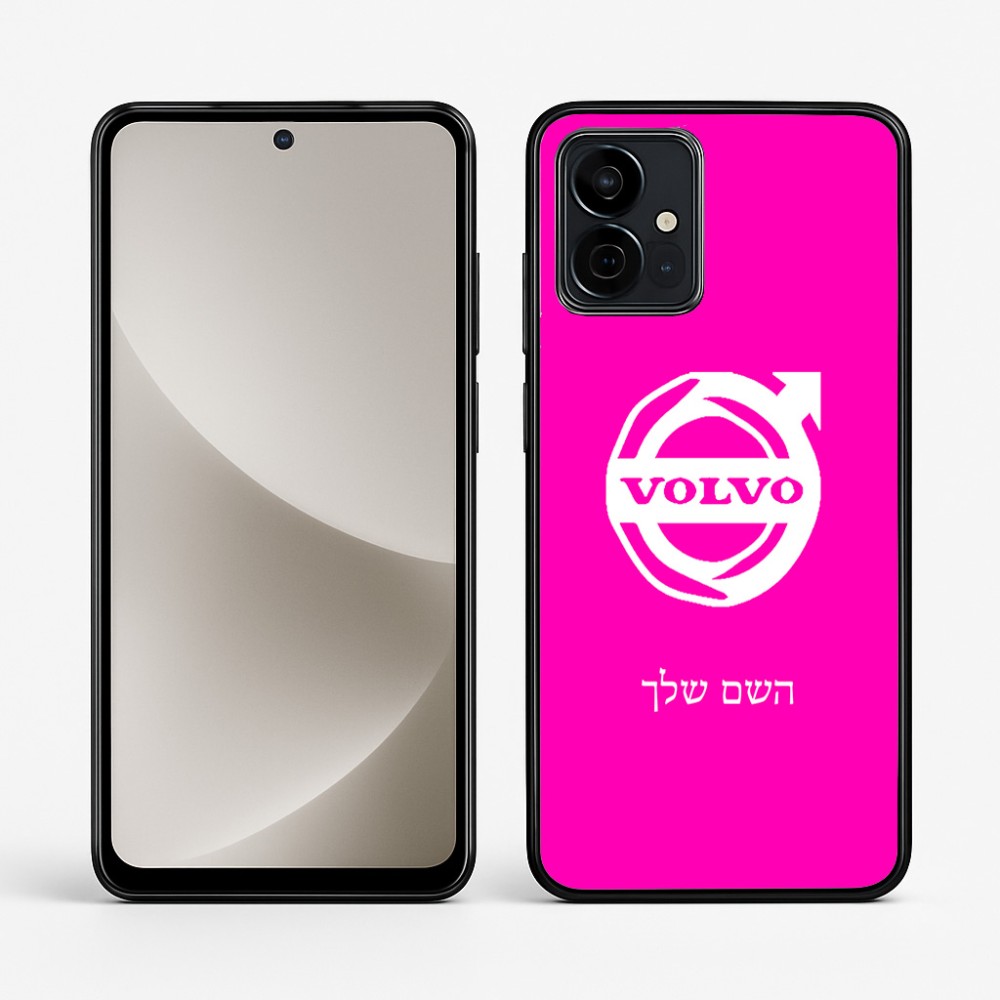 כיסוי בעיצוב אישי עם השם שלך לדגם - Motorola G96 בעיצוב וולוו