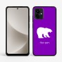 כיסוי בעיצוב אישי עם השם שלך לדגם - Motorola G96 בעיצוב דוב