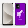 כיסוי בעיצוב אישי עם השם שלך לדגם - Motorola G96 בעיצוב זברה