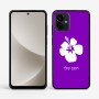 כיסוי בעיצוב אישי עם השם שלך לדגם - Motorola G96 בעיצוב פרח היביסקוס