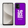 כיסוי בעיצוב אישי עם השם שלך לדגם - Motorola G96 בעיצוב נשקי את חבר שלי