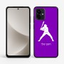 כיסוי בעיצוב אישי עם השם שלך לדגם - Motorola G96 בעיצוב שחקן בייסבול