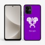 כיסוי בעיצוב אישי עם השם שלך לדגם - Motorola G96 בעיצוב פרחי קרן
