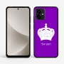 כיסוי בעיצוב אישי עם השם שלך לדגם - Motorola G96 בעיצוב כתר מלכותי