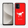 כיסוי בעיצוב אישי עם השם שלך לדגם - Motorola G96 בעיצוב דינוזאור