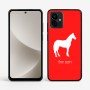 כיסוי בעיצוב אישי עם השם שלך לדגם - Motorola G96 בעיצוב סוס