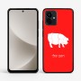 כיסוי בעיצוב אישי עם השם שלך לדגם - Motorola G96 בעיצוב חזיר