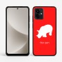 כיסוי בעיצוב אישי עם השם שלך לדגם - Motorola G96 בעיצוב קרנף