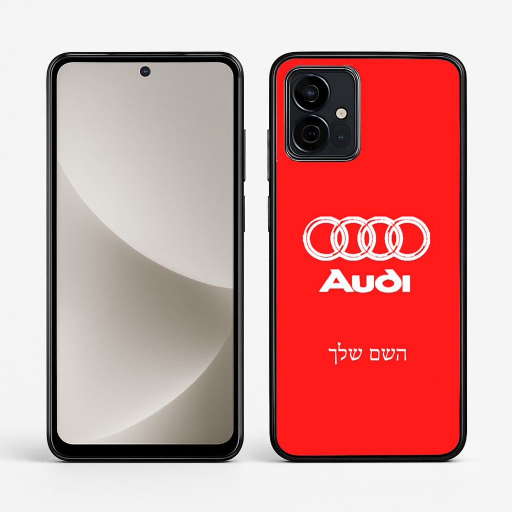 כיסוי בעיצוב אישי עם השם שלך לדגם - Motorola G96 בעיצוב אאודי